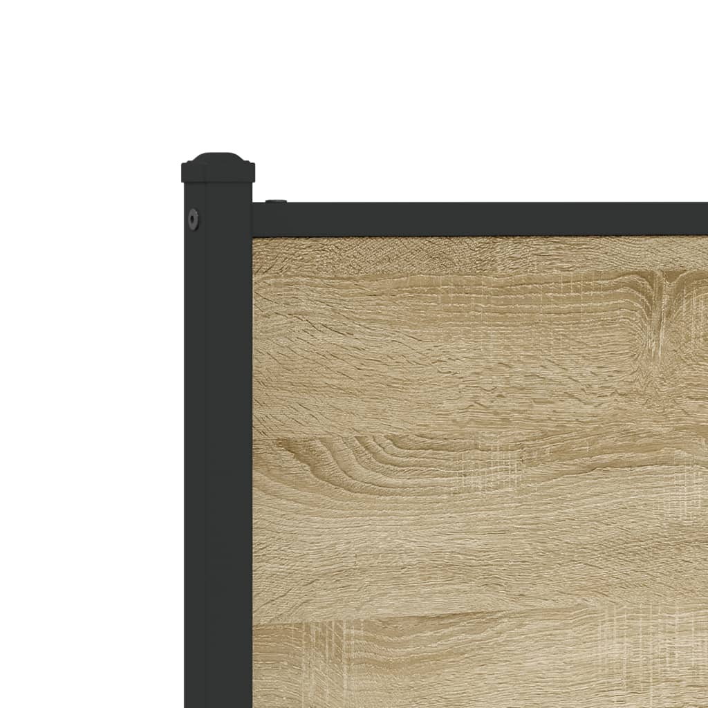 Bedframe zonder matras metaal sonoma eikenkleurig 193x203 cm is nu te koop bij PeponiXL, paradijselijk wonen!