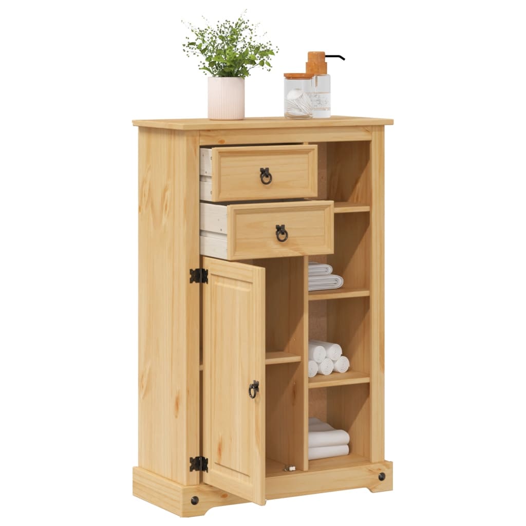 Badkamerkast Corona 70x33x110 cm massief grenenhout is nu te koop bij PeponiXL, paradijselijk wonen!