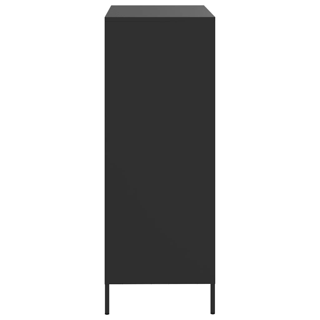 Hoge kast 68x39x101,5 cm staal zwart is nu te koop bij PeponiXL, paradijselijk wonen!
