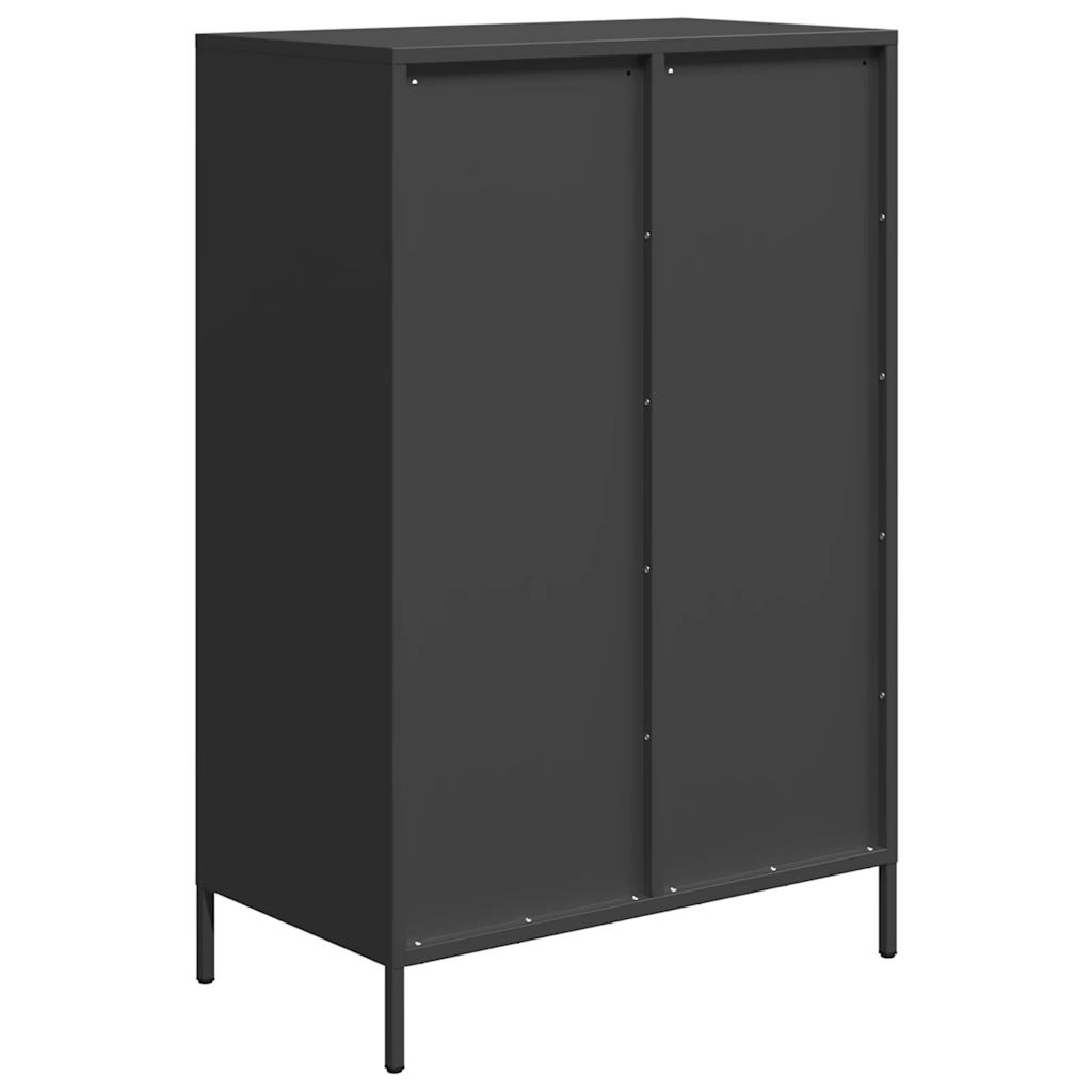 Hoge kast 68x39x101,5 cm staal zwart is nu te koop bij PeponiXL, paradijselijk wonen!