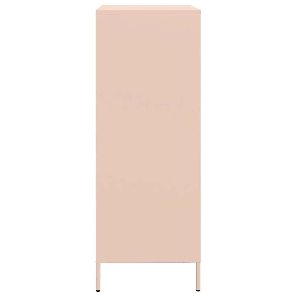 Hoge kast 68x39x101,5 cm staal roze is nu te koop bij PeponiXL, paradijselijk wonen!