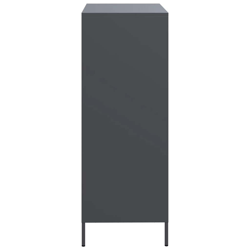 Hoge kast 68x39x101,5 cm staal antracietkleurig is nu te koop bij PeponiXL, paradijselijk wonen!