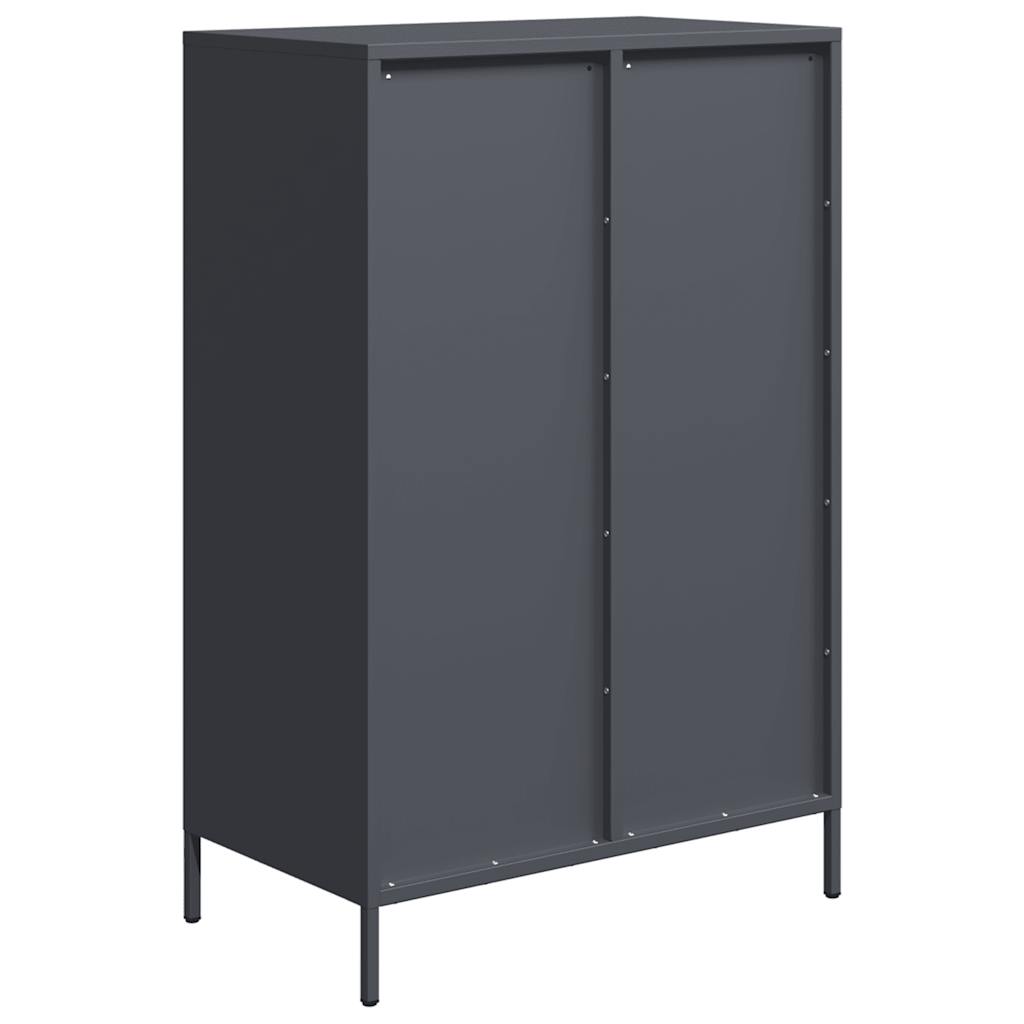 Hoge kast 68x39x101,5 cm staal antracietkleurig is nu te koop bij PeponiXL, paradijselijk wonen!