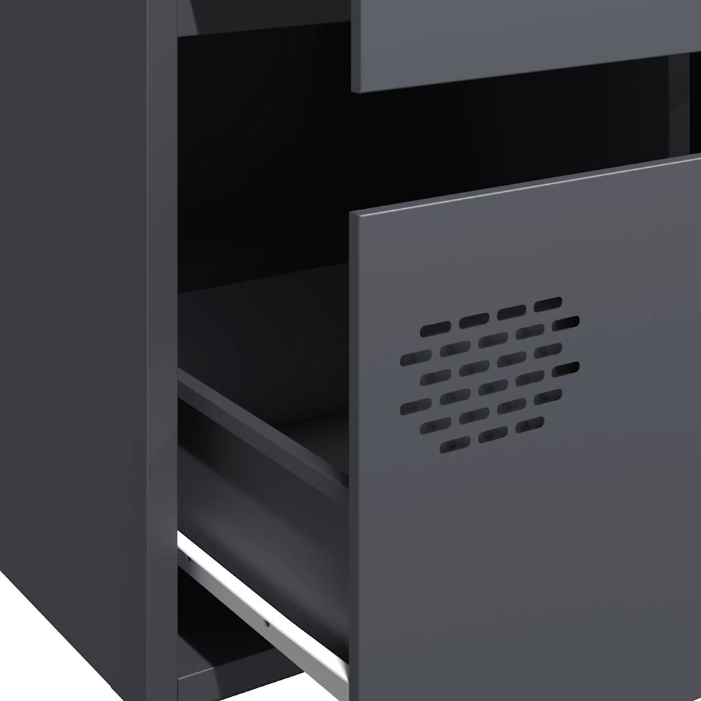 Hoge kast 68x39x101,5 cm staal antracietkleurig is nu te koop bij PeponiXL, paradijselijk wonen!