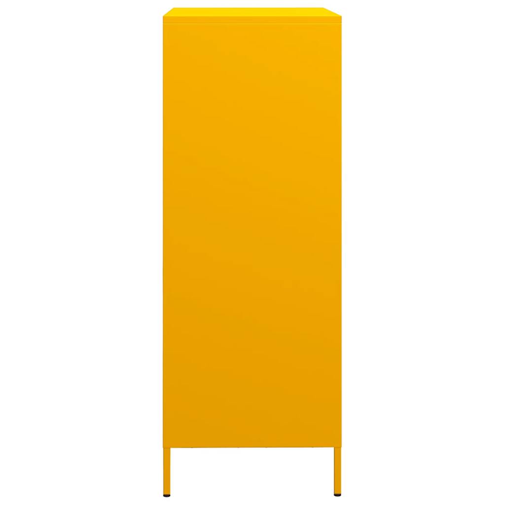 Hoge kast 68x39x101,5 cm staal mosterdgeel is nu te koop bij PeponiXL, paradijselijk wonen!