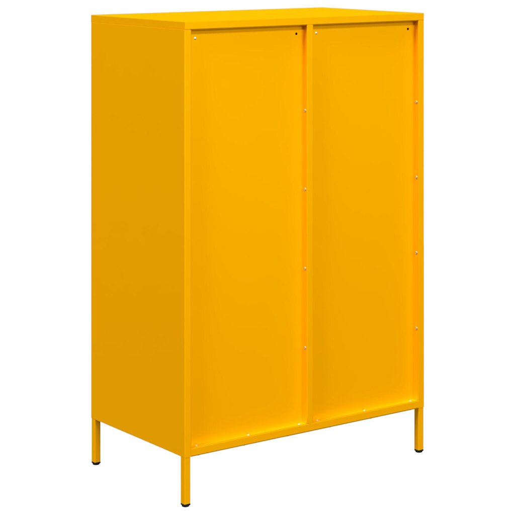 Hoge kast 68x39x101,5 cm staal mosterdgeel is nu te koop bij PeponiXL, paradijselijk wonen!
