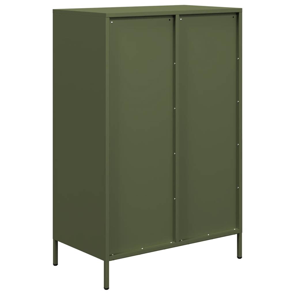 Hoge kast 68x39x101,5 cm staal olijfgroen is nu te koop bij PeponiXL, paradijselijk wonen!