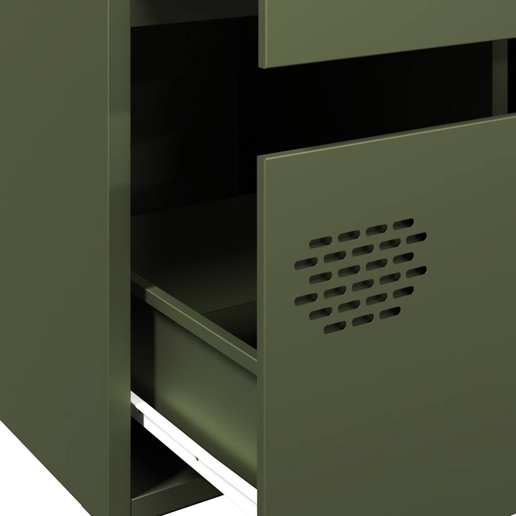 Hoge kast 68x39x101,5 cm staal olijfgroen is nu te koop bij PeponiXL, paradijselijk wonen!