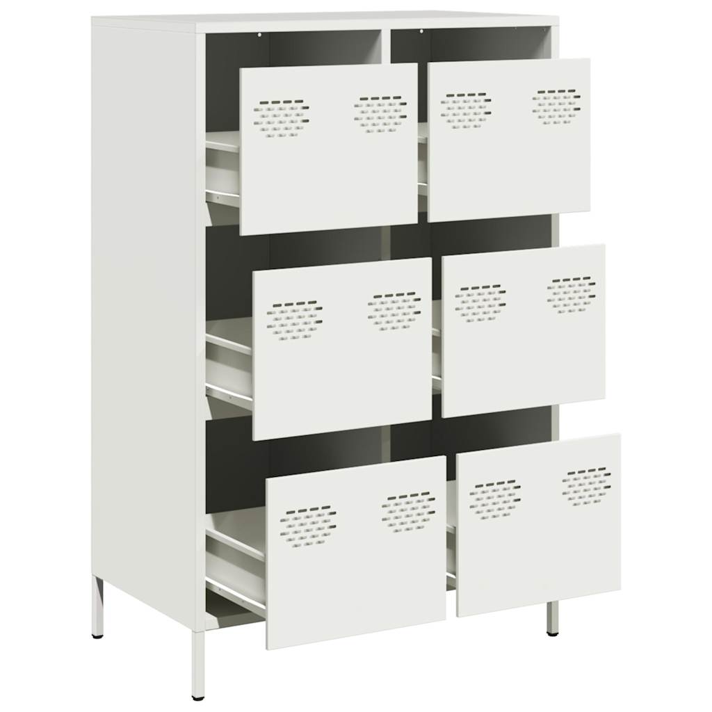 Hoge kast 68x39x101,5 cm staal wit is nu te koop bij PeponiXL, paradijselijk wonen!