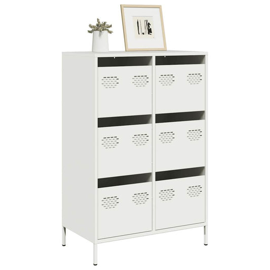 Hoge kast 68x39x101,5 cm staal wit is nu te koop bij PeponiXL, paradijselijk wonen!