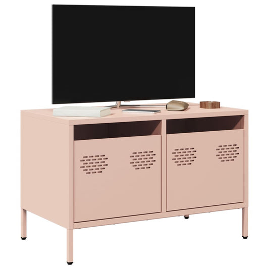 Tv-meubel 68x39x43,5 cm koudgewalst staal roze is nu te koop bij PeponiXL, paradijselijk wonen!
