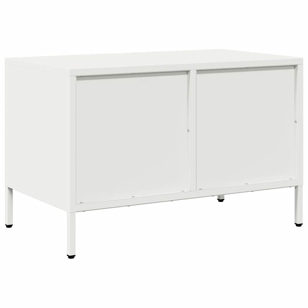 Tv-meubel 68x39x43,5 cm koudgewalst staal wit is nu te koop bij PeponiXL, paradijselijk wonen!