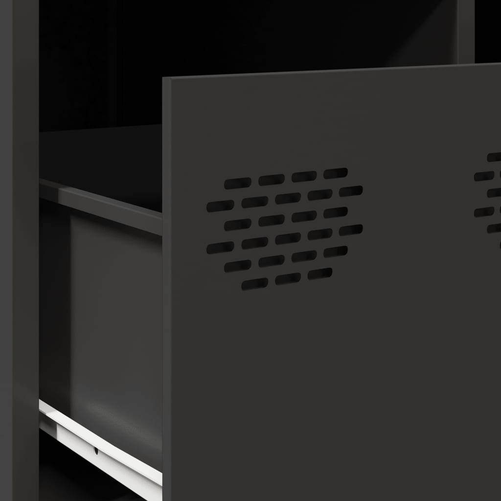 Tv-meubel 68x50x43,5 cm koudgewalst staal zwart is nu te koop bij PeponiXL, paradijselijk wonen!