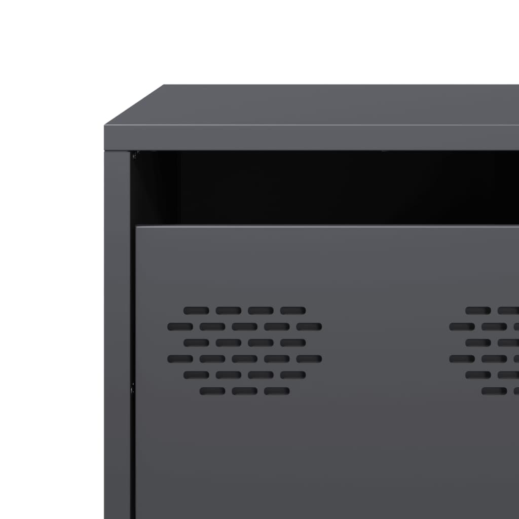 Tv-meubel 68x50x43,5 cm koudgewalst staal antracietkleurig is nu te koop bij PeponiXL, paradijselijk wonen!