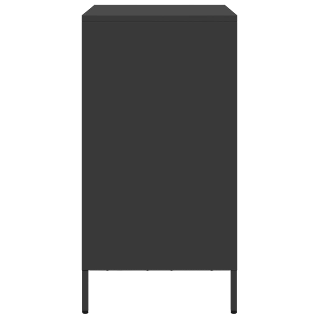 Dressoir 68x39x73,5 cm koudgewalst staal zwart is nu te koop bij PeponiXL, paradijselijk wonen!
