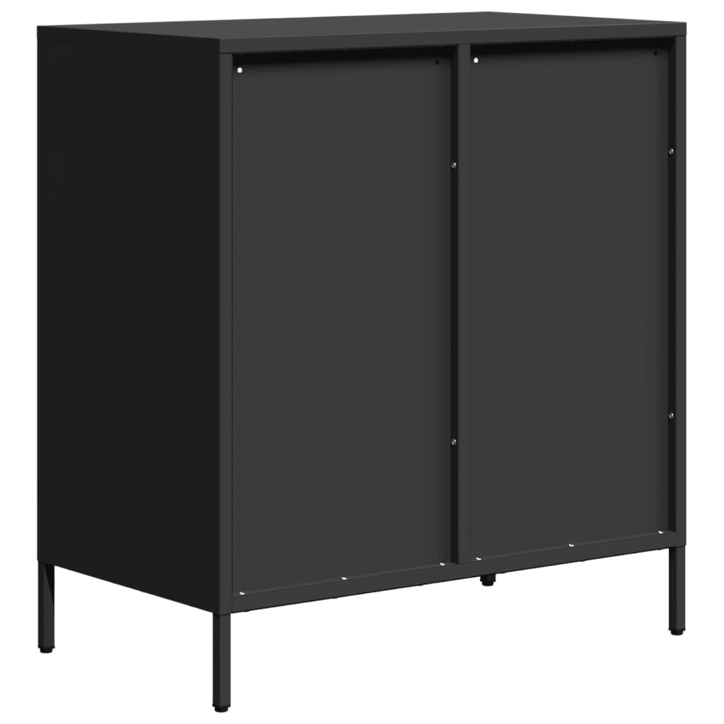 Dressoir 68x39x73,5 cm koudgewalst staal zwart is nu te koop bij PeponiXL, paradijselijk wonen!