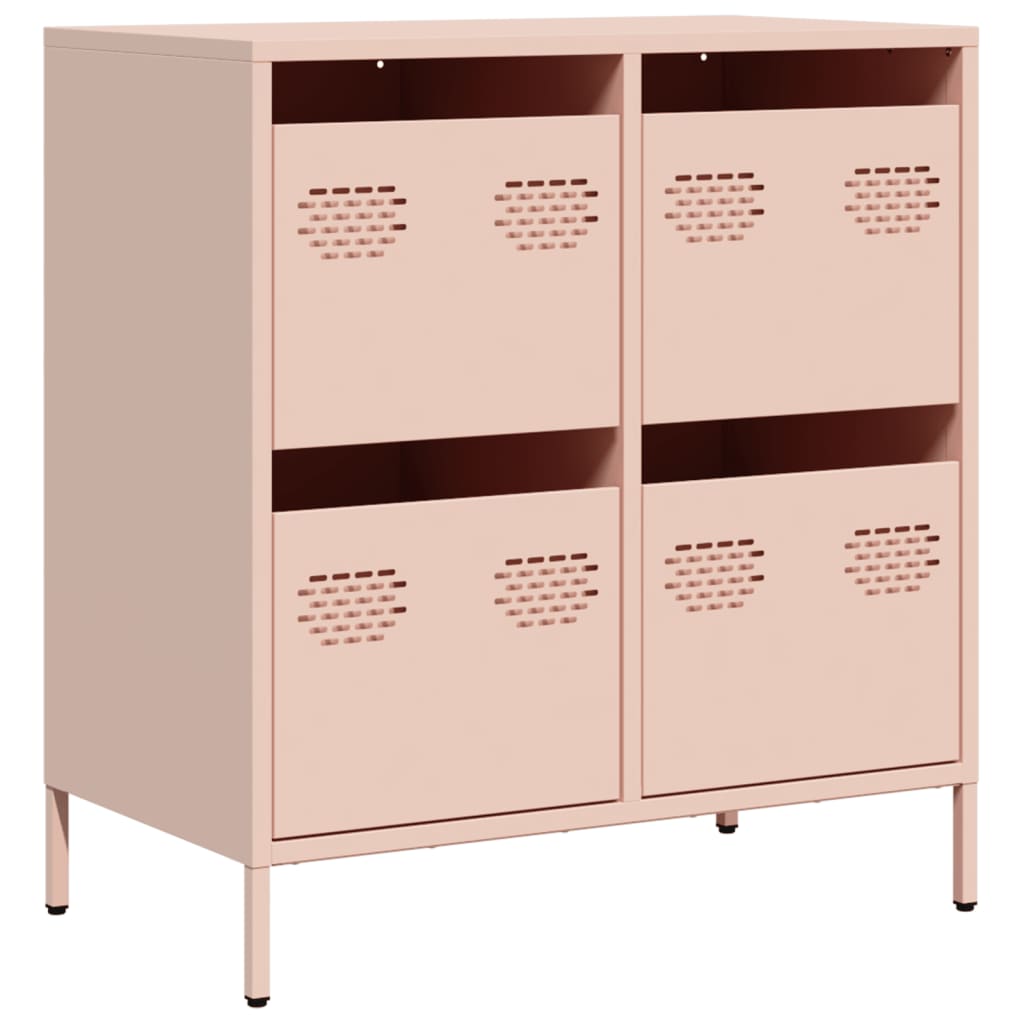 Dressoir 68x39x73,5 cm koudgewalst staal roze is nu te koop bij PeponiXL, paradijselijk wonen!