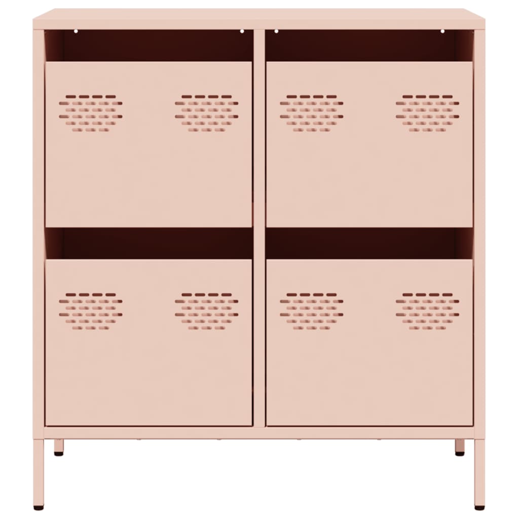Dressoir 68x39x73,5 cm koudgewalst staal roze is nu te koop bij PeponiXL, paradijselijk wonen!