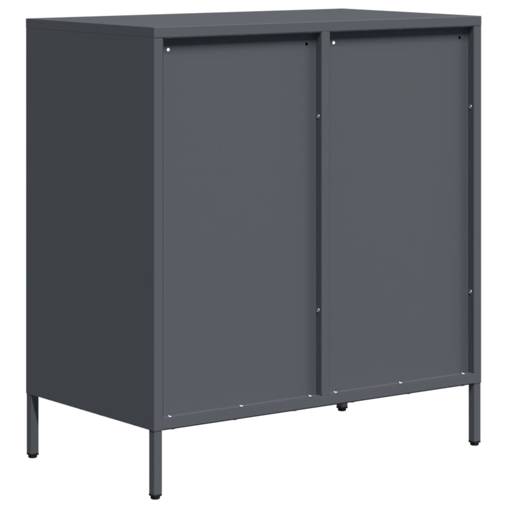 Dressoir 68x39x73,5 cm koudgewalst staal antracietkleurig is nu te koop bij PeponiXL, paradijselijk wonen!