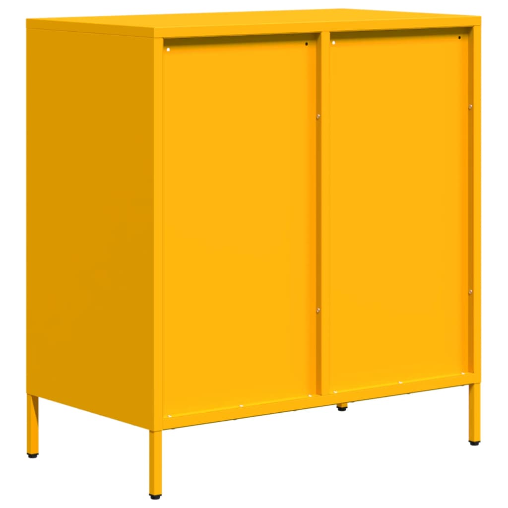 Dressoir 68x39x73,5 cm koudgewalst staal mosterdgeel is nu te koop bij PeponiXL, paradijselijk wonen!