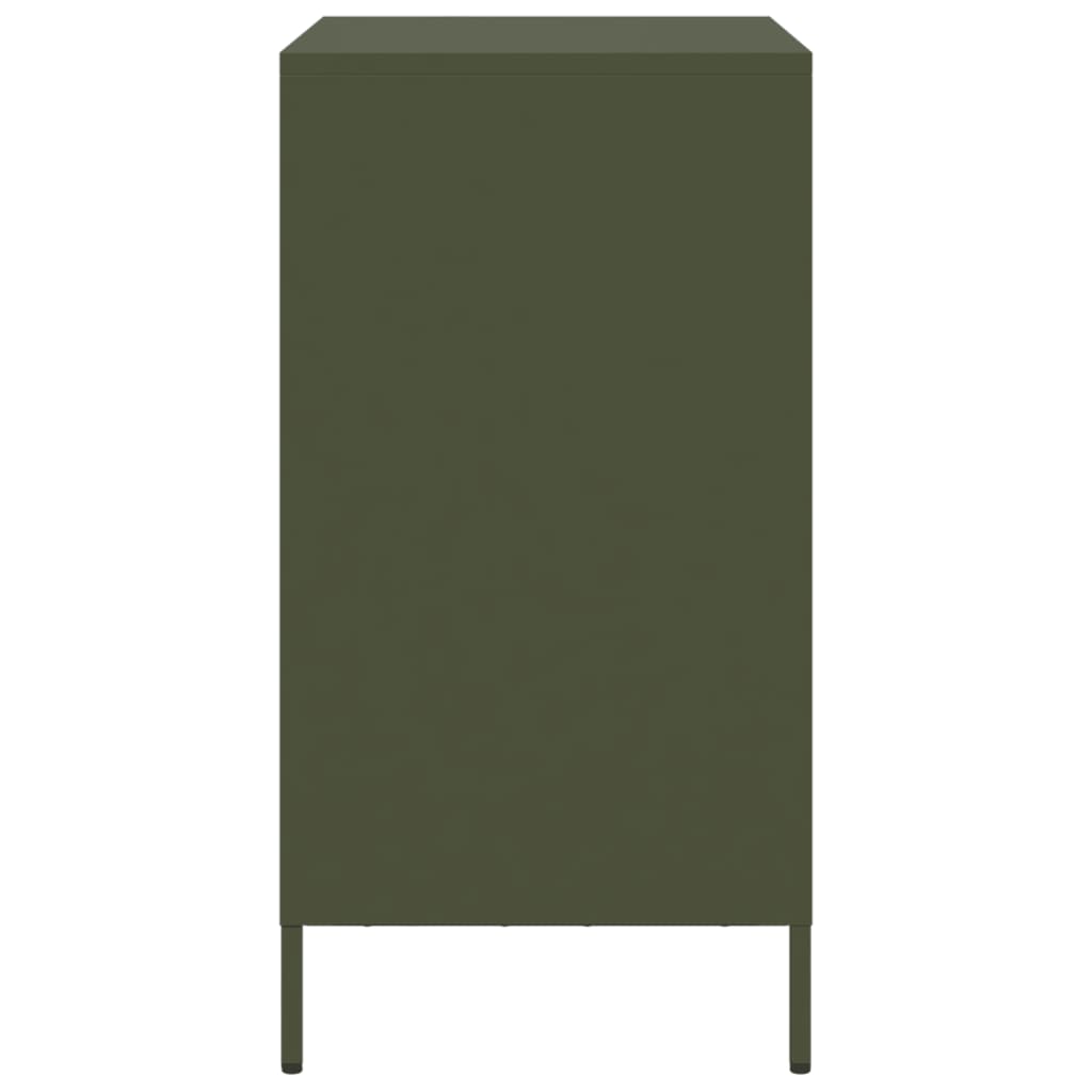 Dressoir 68x39x73,5 cm koudgewalst staal olijfgroen is nu te koop bij PeponiXL, paradijselijk wonen!
