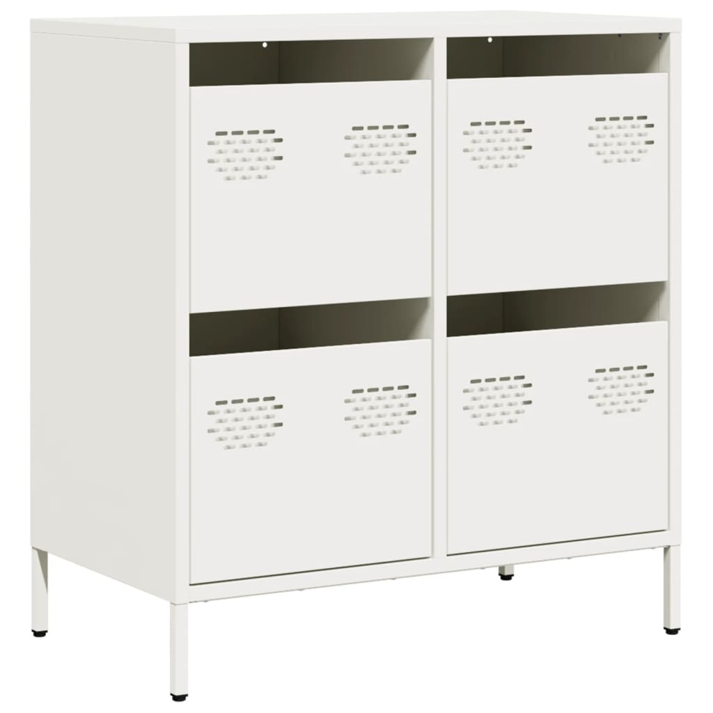Dressoir 68x39x73,5 cm koudgewalst staal wit is nu te koop bij PeponiXL, paradijselijk wonen!