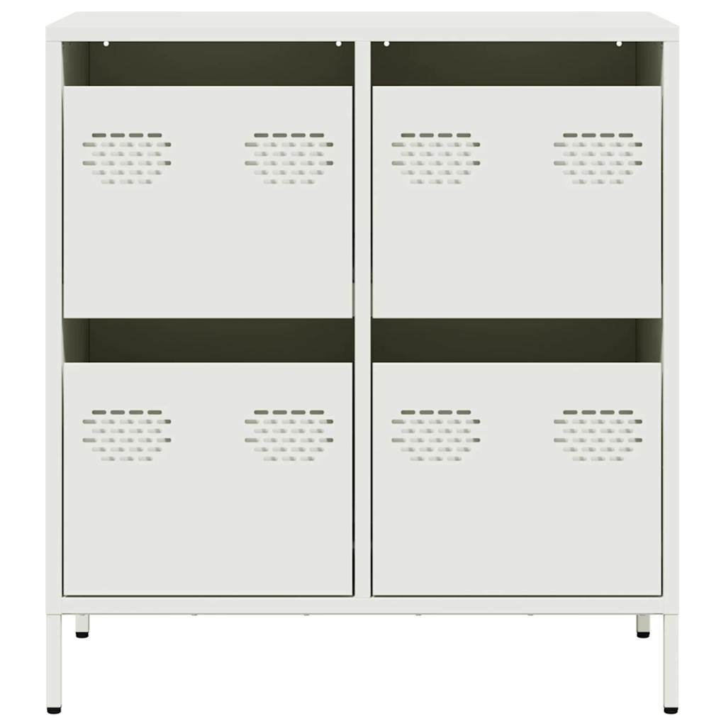 Dressoir 68x39x73,5 cm koudgewalst staal wit is nu te koop bij PeponiXL, paradijselijk wonen!