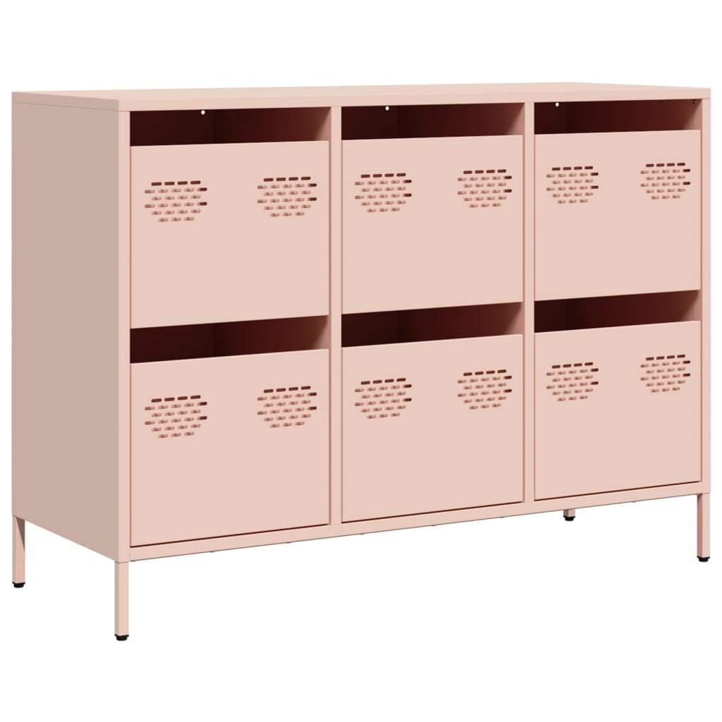 Dressoir 101,5x39x73,5 cm koudgewalst staal roze is nu te koop bij PeponiXL, paradijselijk wonen!