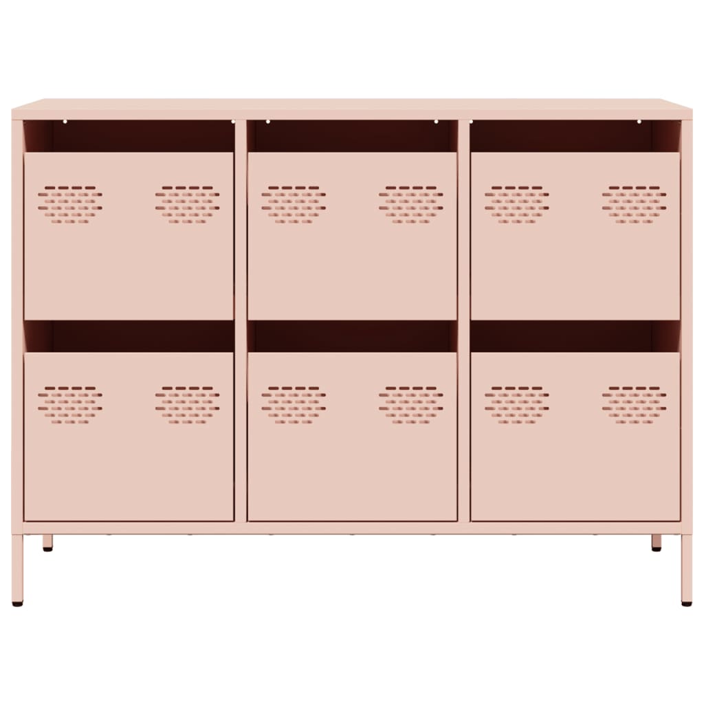 Dressoir 101,5x39x73,5 cm koudgewalst staal roze is nu te koop bij PeponiXL, paradijselijk wonen!