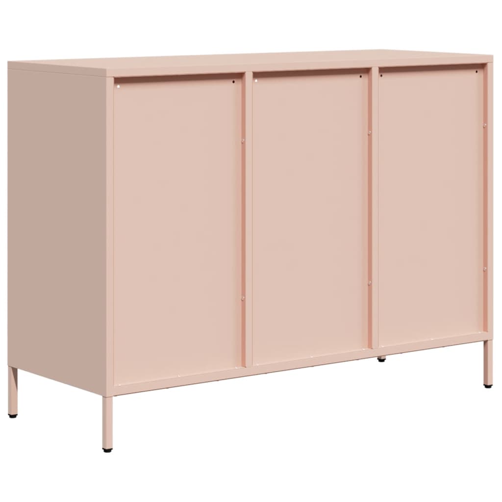 Dressoir 101,5x39x73,5 cm koudgewalst staal roze is nu te koop bij PeponiXL, paradijselijk wonen!