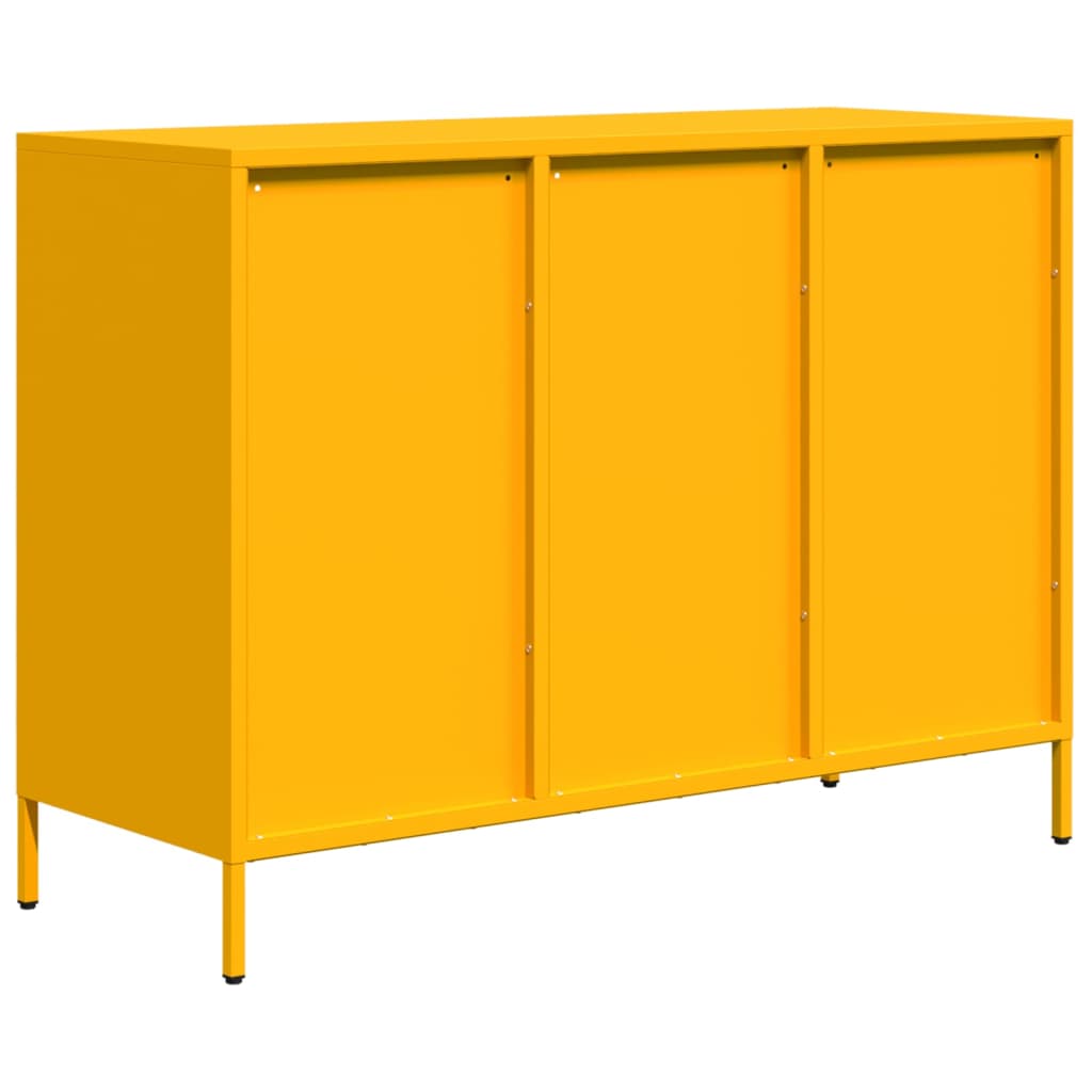 Dressoir 101,5x39x73,5 cm koudgewalst staal mosterdgeel is nu te koop bij PeponiXL, paradijselijk wonen!