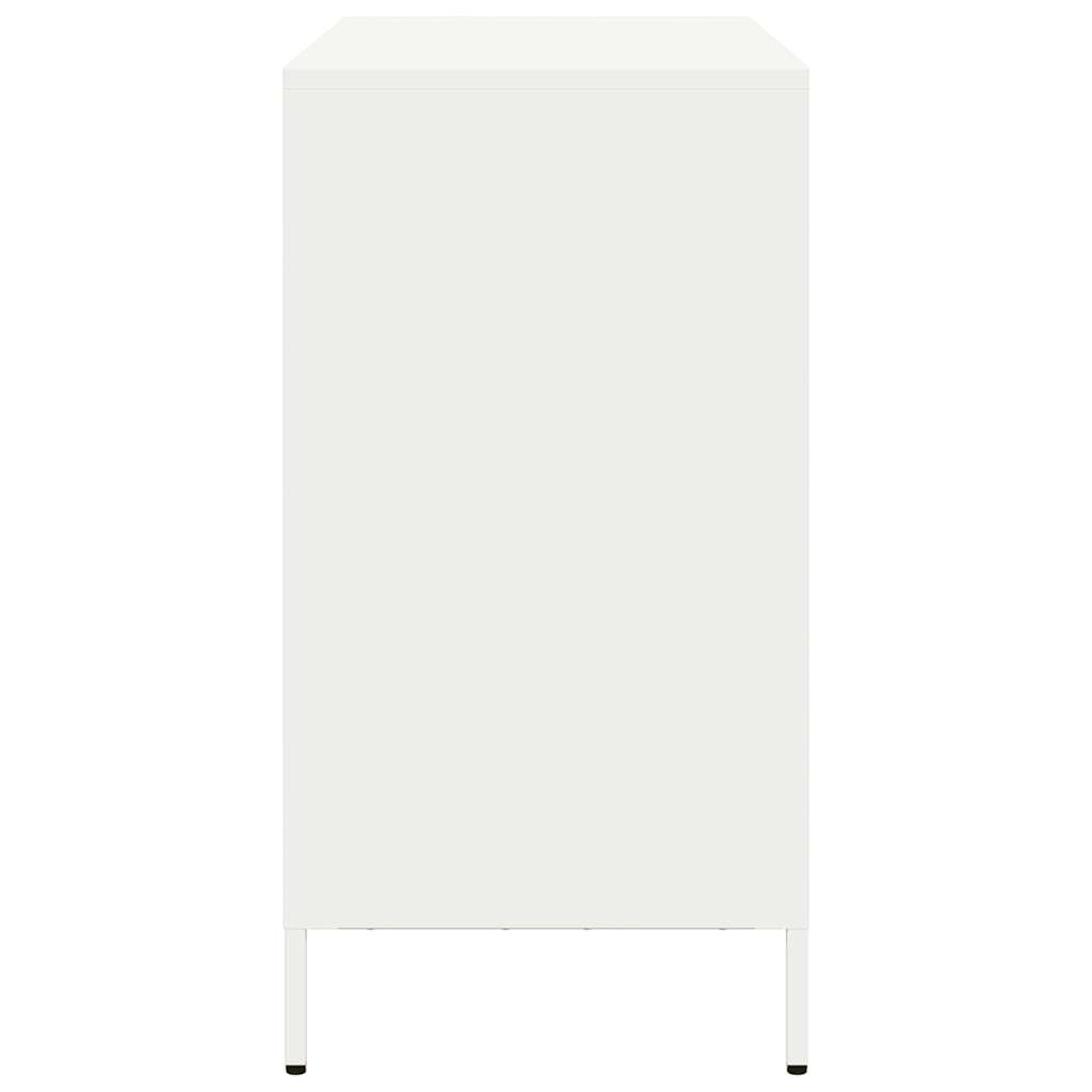 Dressoir 101,5x39x73,5 cm koudgewalst staal wit is nu te koop bij PeponiXL, paradijselijk wonen!