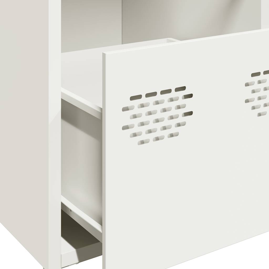 Dressoir 101,5x39x73,5 cm koudgewalst staal wit is nu te koop bij PeponiXL, paradijselijk wonen!