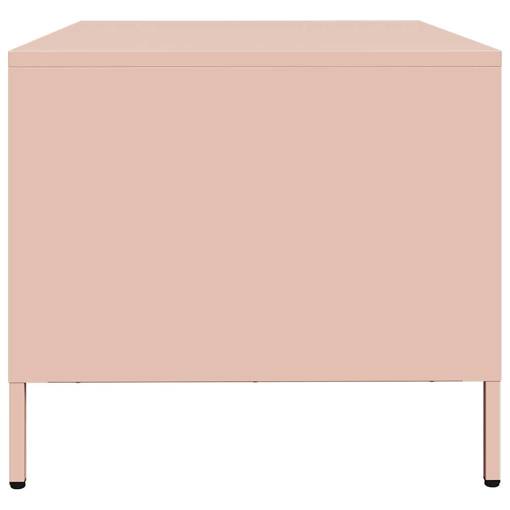 Salontafel 101,5x50x43,5 cm koudgewalst staal roze is nu te koop bij PeponiXL, paradijselijk wonen!