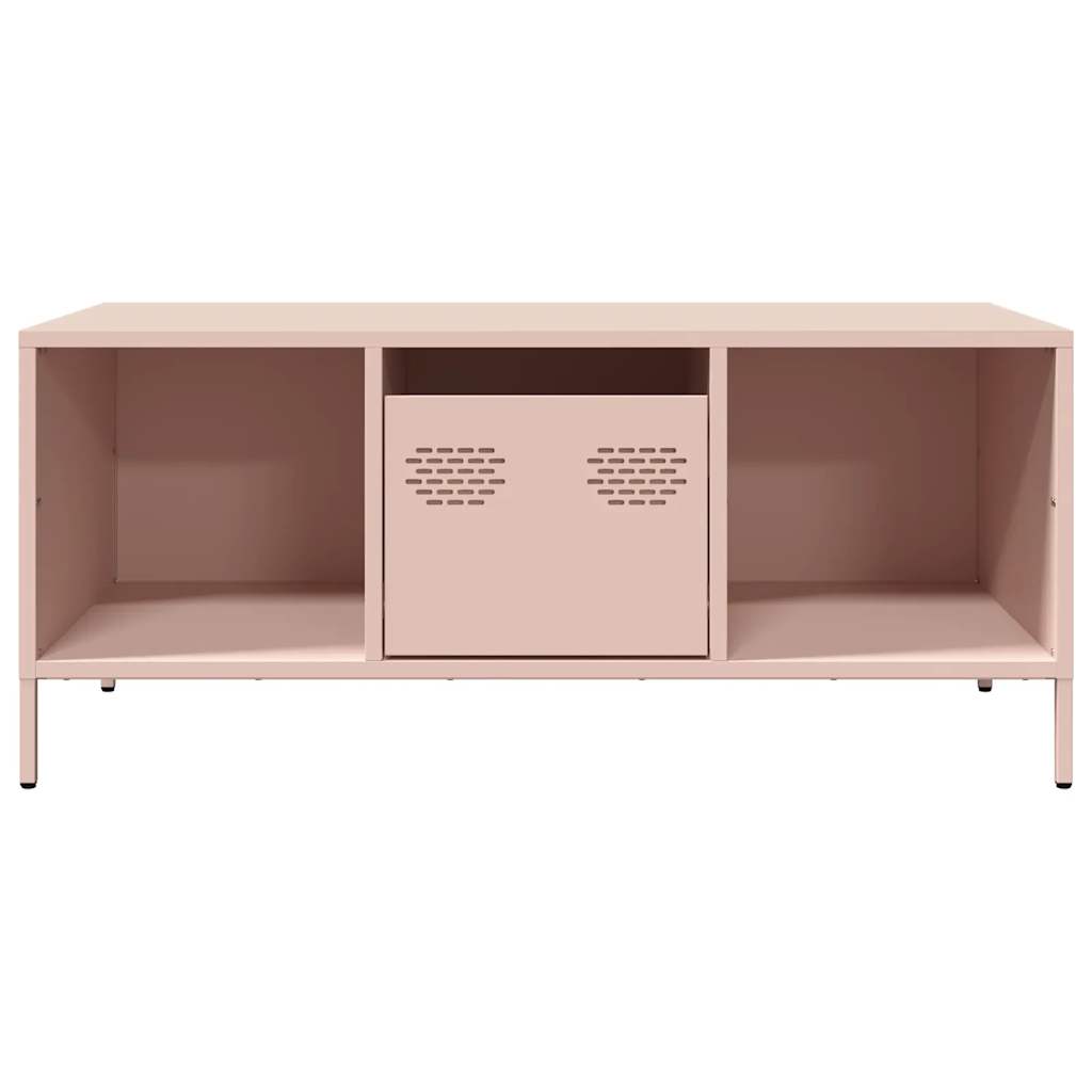 Salontafel 101,5x50x43,5 cm koudgewalst staal roze is nu te koop bij PeponiXL, paradijselijk wonen!