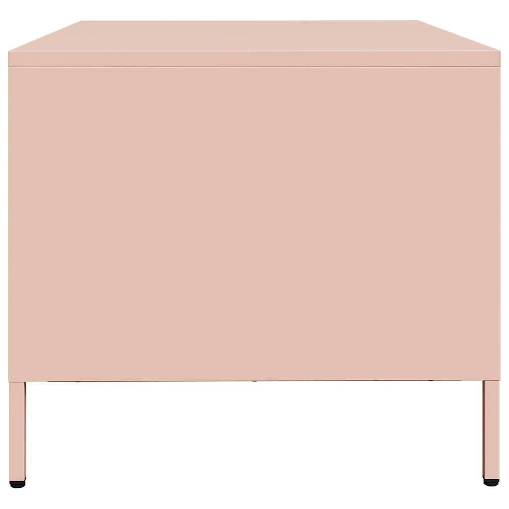 Salontafel 101,5x50x43,5 cm koudgewalst staal roze is nu te koop bij PeponiXL, paradijselijk wonen!