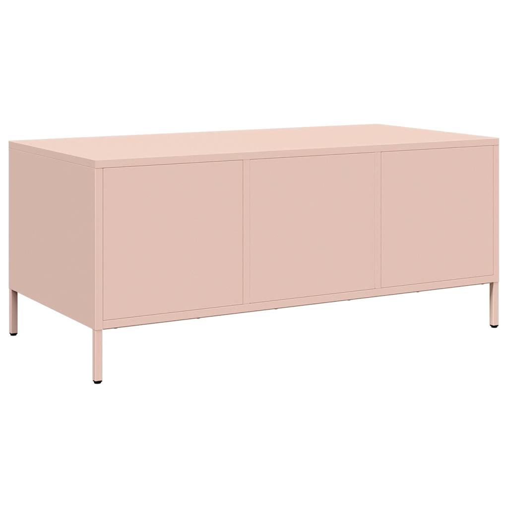 Salontafel 101,5x50x43,5 cm koudgewalst staal roze is nu te koop bij PeponiXL, paradijselijk wonen!