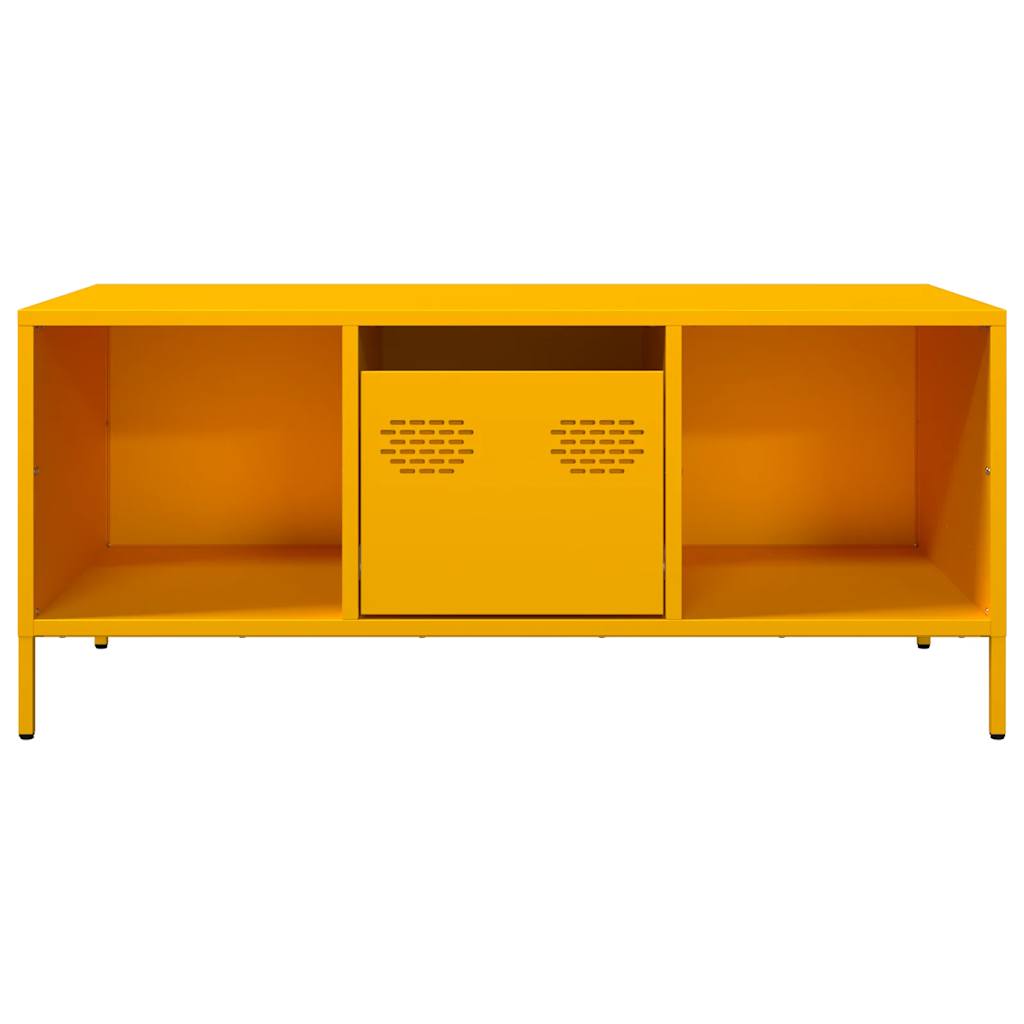 Salontafel 101,5x50x43,5 cm koudgewalst staal mosterdgeel is nu te koop bij PeponiXL, paradijselijk wonen!