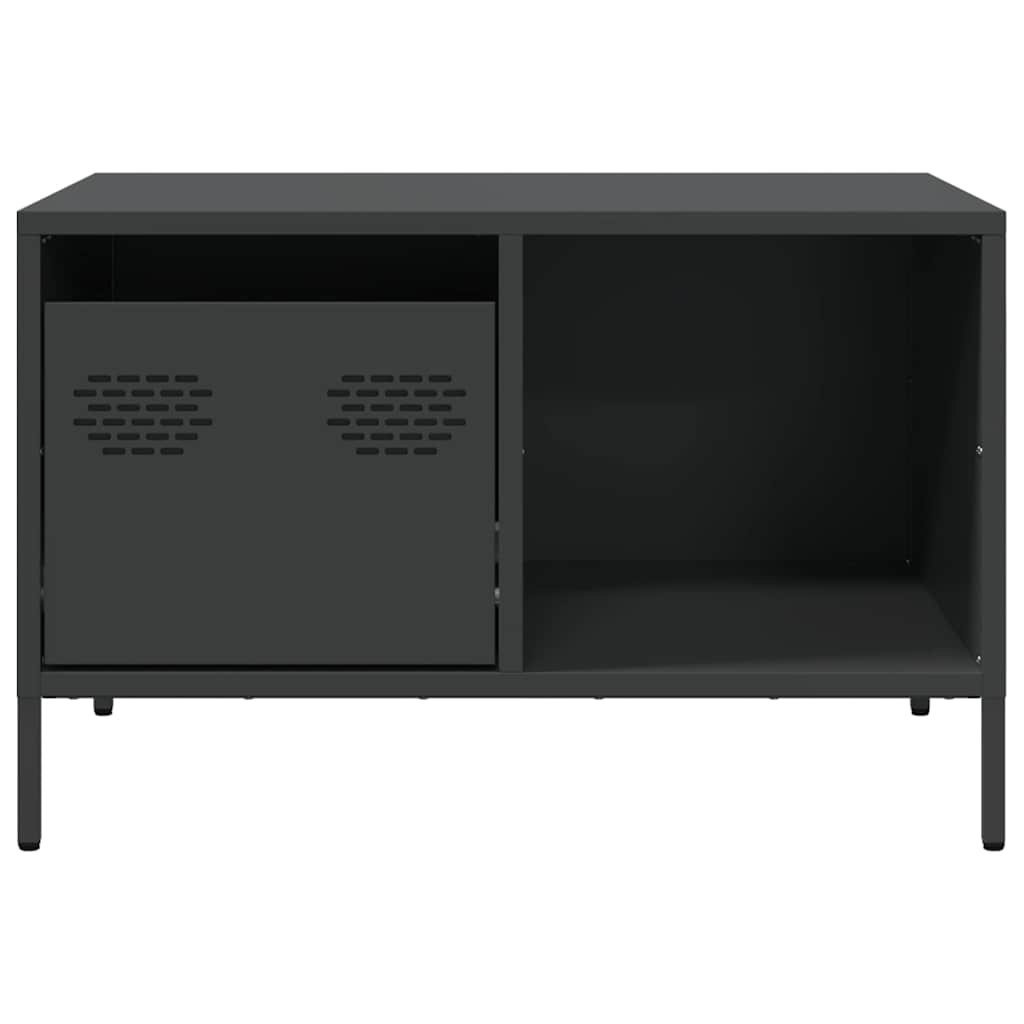 Salontafel 68,5x50x43,5 cm koudgewalst staal zwart is nu te koop bij PeponiXL, paradijselijk wonen!