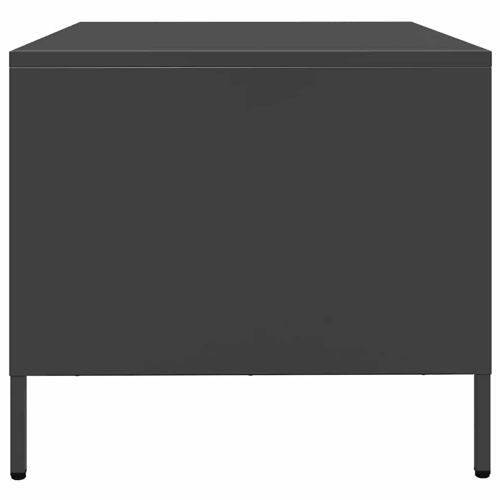 Salontafel 68,5x50x43,5 cm koudgewalst staal zwart is nu te koop bij PeponiXL, paradijselijk wonen!