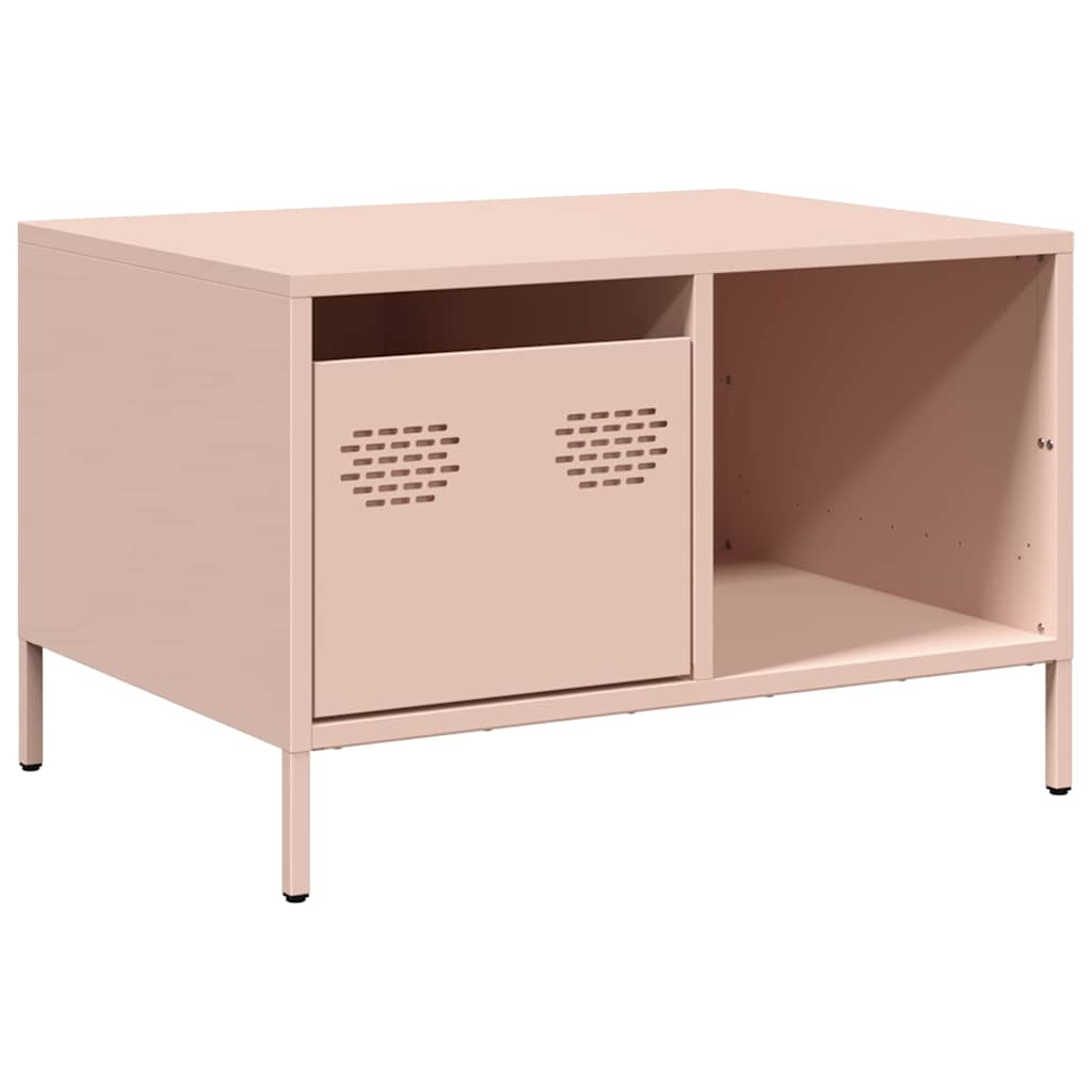 Salontafel 68,5x50x43,5 cm koudgewalst staal roze is nu te koop bij PeponiXL, paradijselijk wonen!