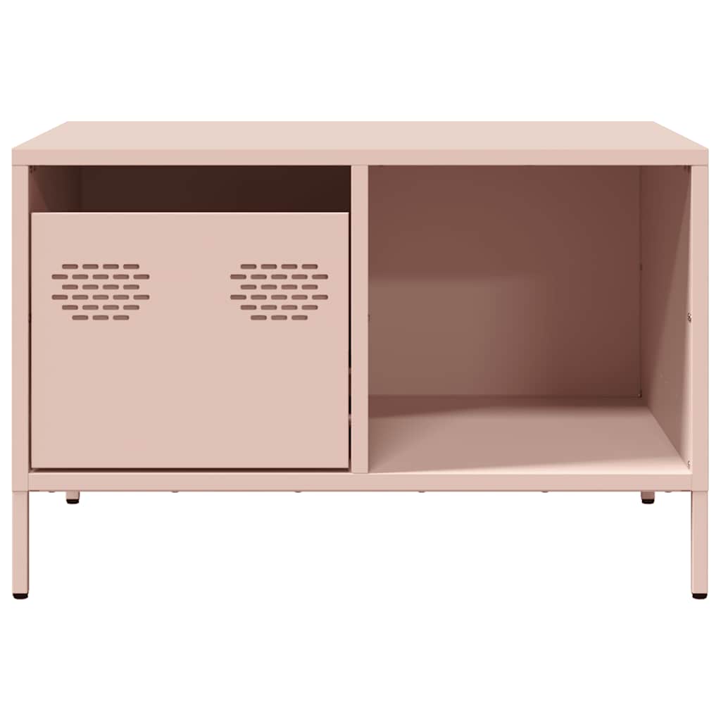 Salontafel 68,5x50x43,5 cm koudgewalst staal roze is nu te koop bij PeponiXL, paradijselijk wonen!