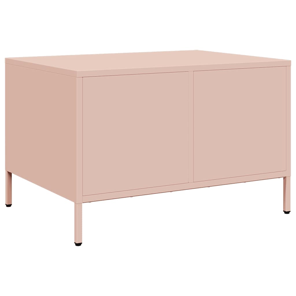 Salontafel 68,5x50x43,5 cm koudgewalst staal roze is nu te koop bij PeponiXL, paradijselijk wonen!