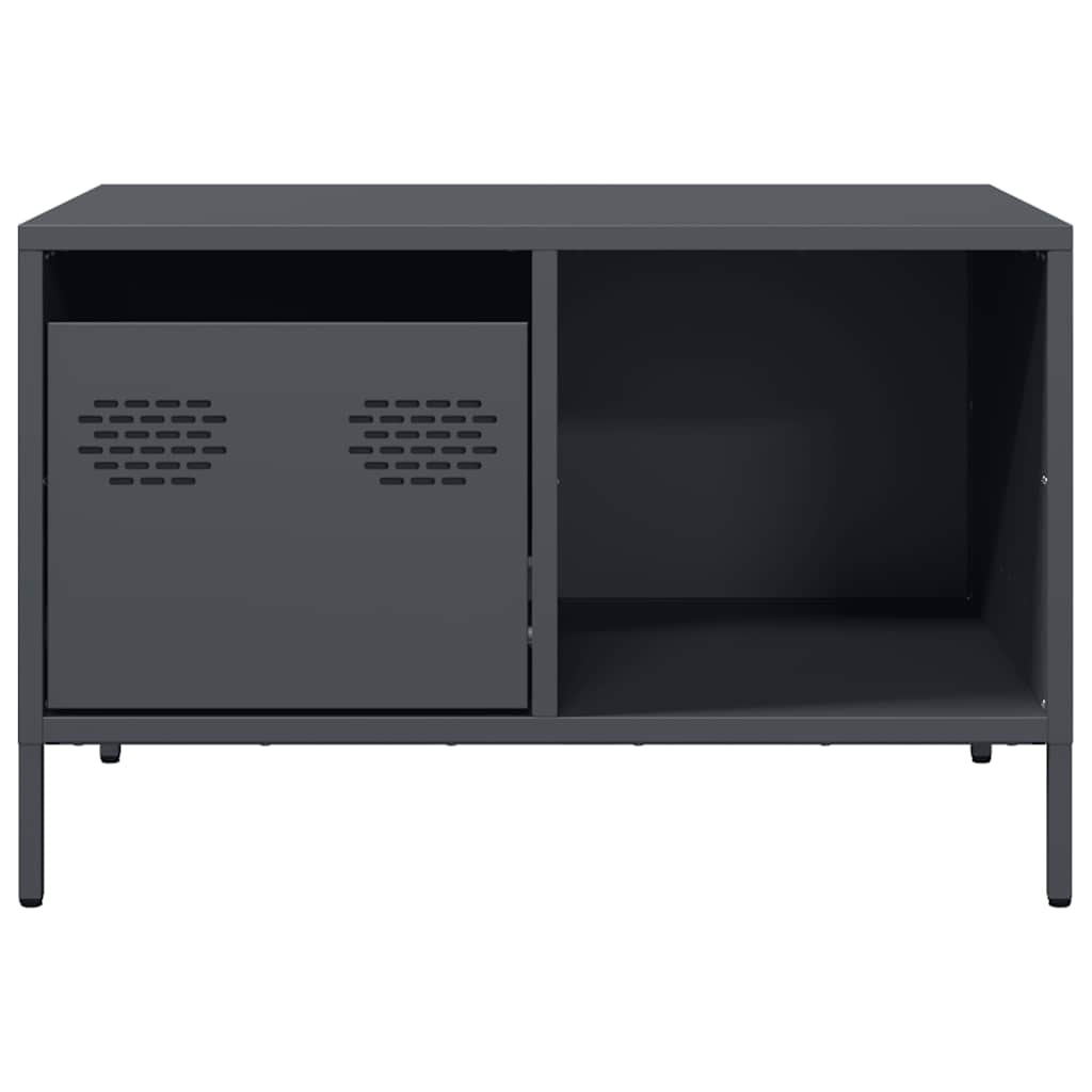 Salontafel 68,5x50x43,5 cm koudgewalst staal antracietkleurig is nu te koop bij PeponiXL, paradijselijk wonen!