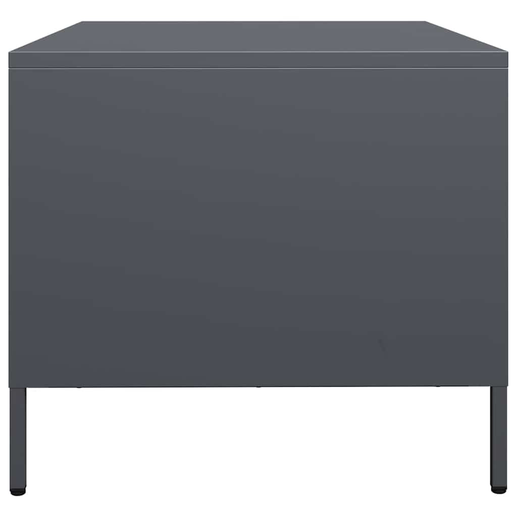 Salontafel 68,5x50x43,5 cm koudgewalst staal antracietkleurig is nu te koop bij PeponiXL, paradijselijk wonen!