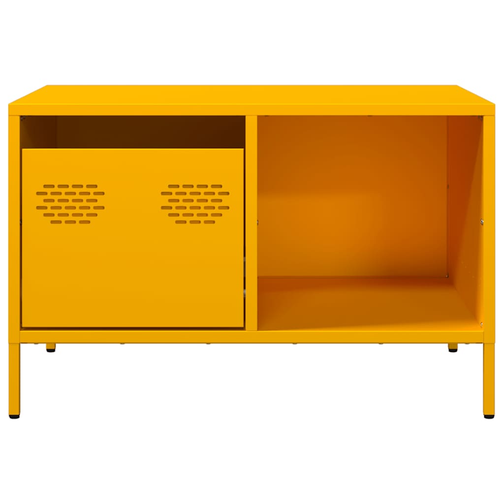 Salontafel 68,5x50x43,5 cm koudgewalst staal mosterdgeel is nu te koop bij PeponiXL, paradijselijk wonen!
