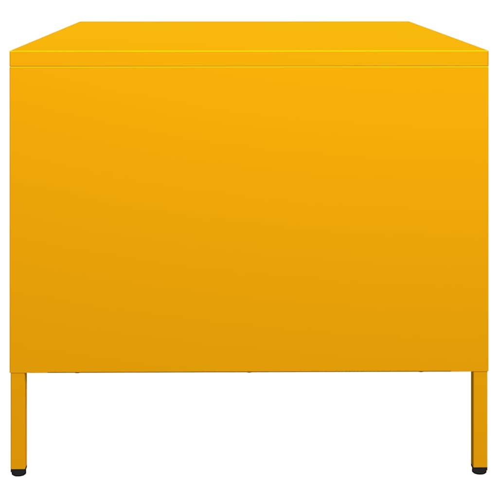 Salontafel 68,5x50x43,5 cm koudgewalst staal mosterdgeel is nu te koop bij PeponiXL, paradijselijk wonen!