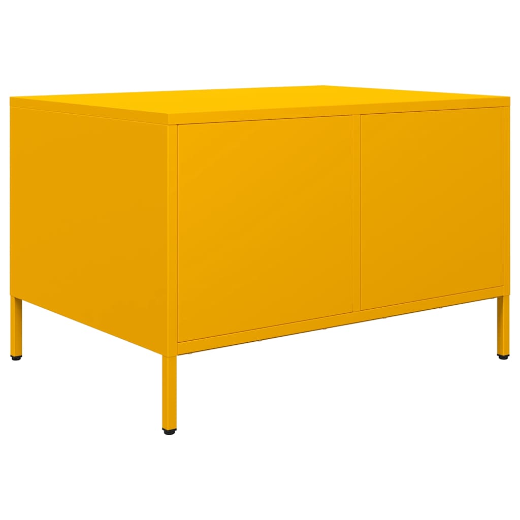 Salontafel 68,5x50x43,5 cm koudgewalst staal mosterdgeel is nu te koop bij PeponiXL, paradijselijk wonen!