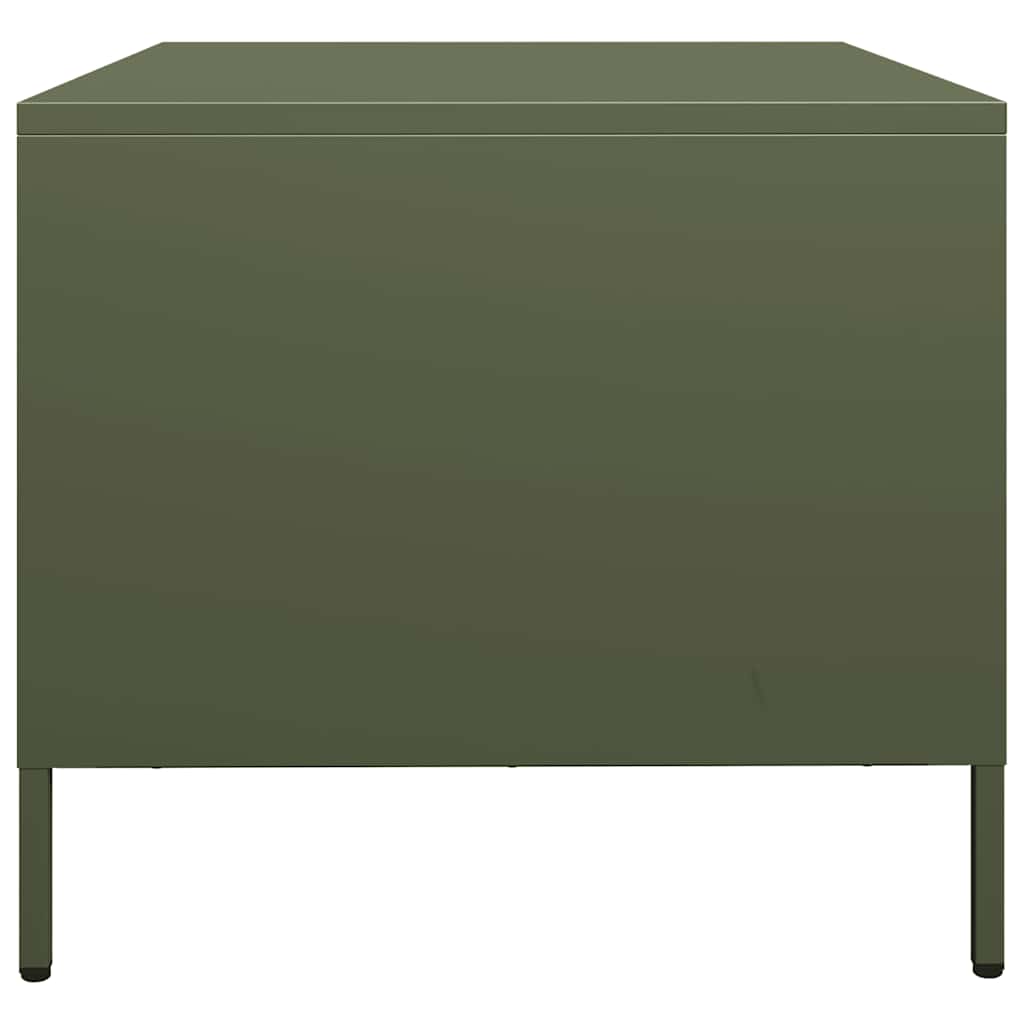 Salontafel 68,5x50x43,5 cm koudgewalst staal olijfgroen is nu te koop bij PeponiXL, paradijselijk wonen!
