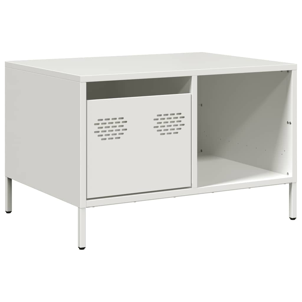 Salontafel 68,5x50x43,5 cm koudgewalst staal wit is nu te koop bij PeponiXL, paradijselijk wonen!